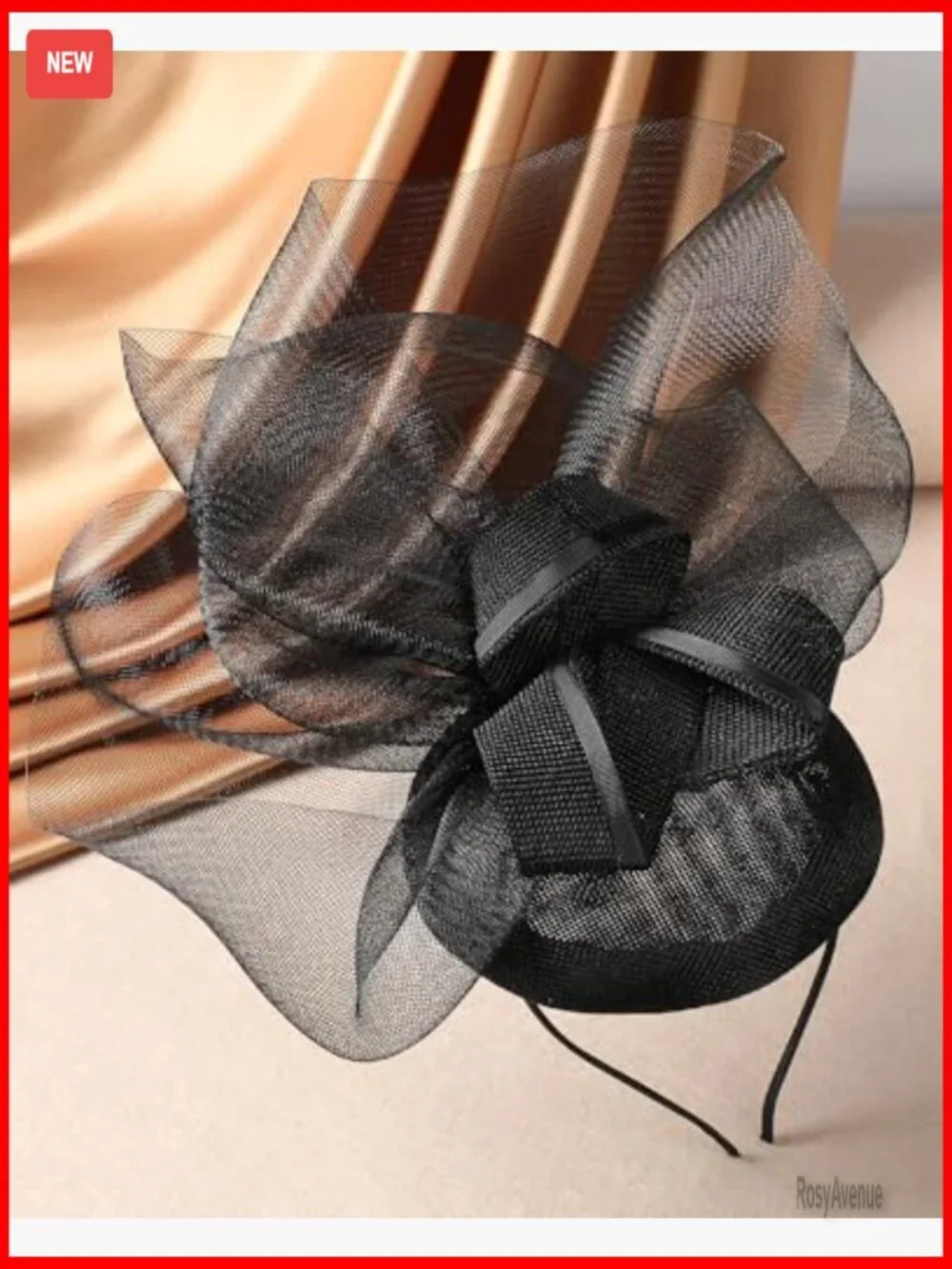 Derby Fascinator Hat with Mesh Crown for Tea Parties and Events